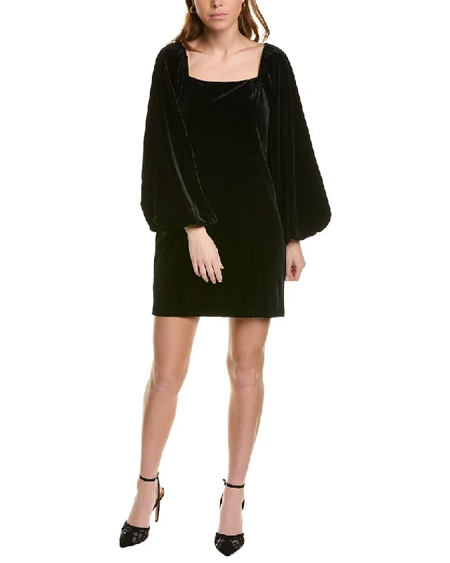 mini dress with shirred waist-Traffic People Dolce Velvet Mini Dress