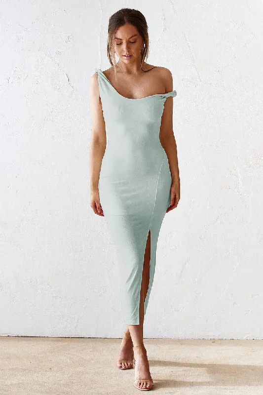 colorblock midi dress-Malibu Midi Dress - Sage