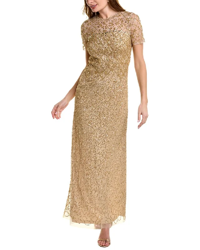 high-low evening gown-Aidan Mattox Beaded Cocktail Dress