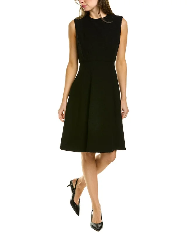 Velvet Cocktail Mini Dress -Oscar de la Renta Mini Wool-Blend Boucle Dress