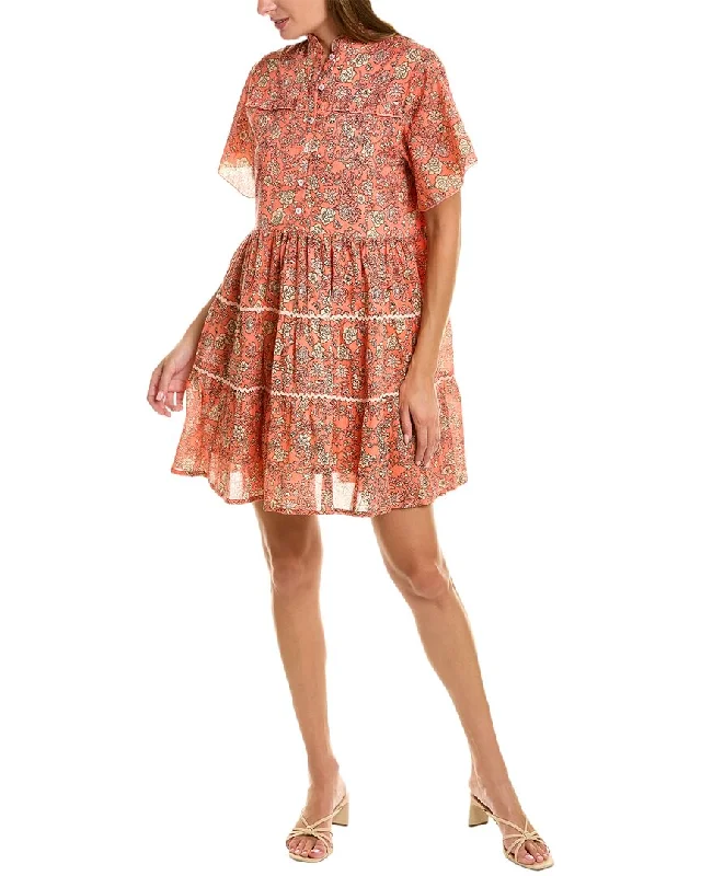 floral tulle mini dress-Ro's Garden Celina Mini Dress