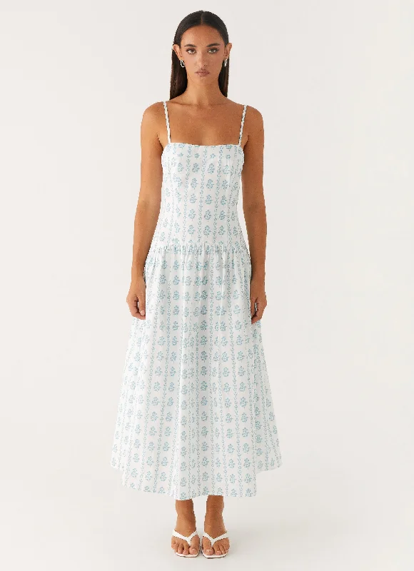 tie waist midi dress-Amelie Midi Dress - Sweet Daydream Print