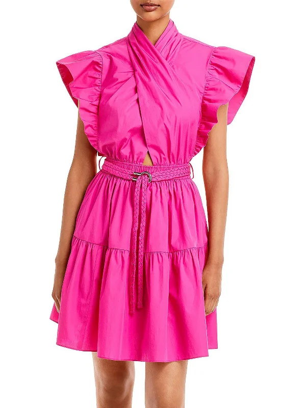 Summer Mini Dress for a Light Look -Womens Tiered Mini Shift Dress